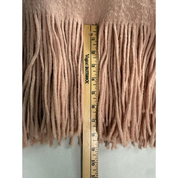 Free People Oversized Scarf Kolby Brushed Fringe Pink Wrap Cozy - Picture 7 of 8